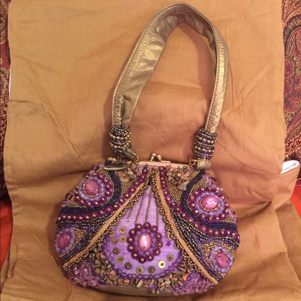 Mary Francis handmade beaded hand bag.